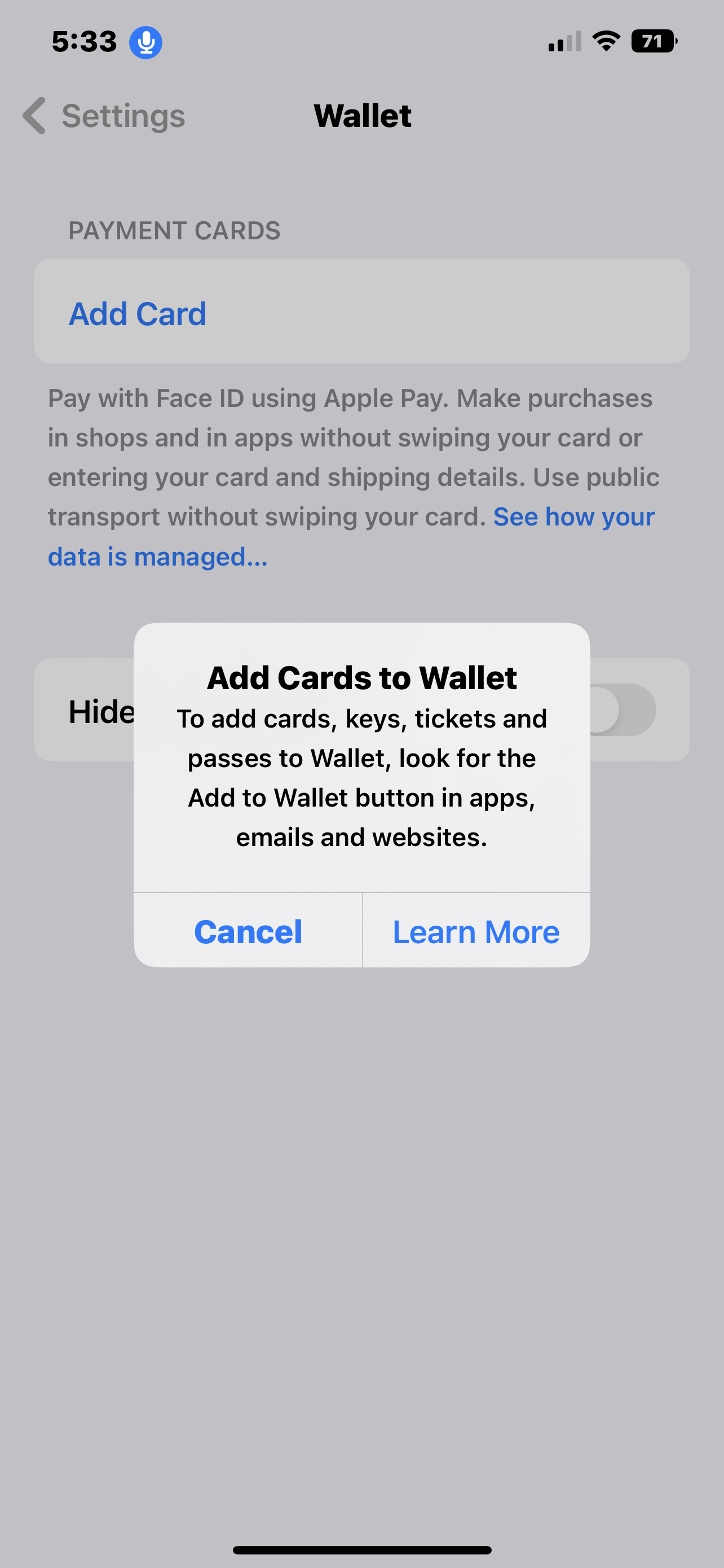 Wallet App Not Add Card Apple Community