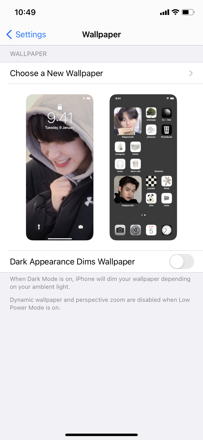 blurry wallpaper in setting - Apple Community