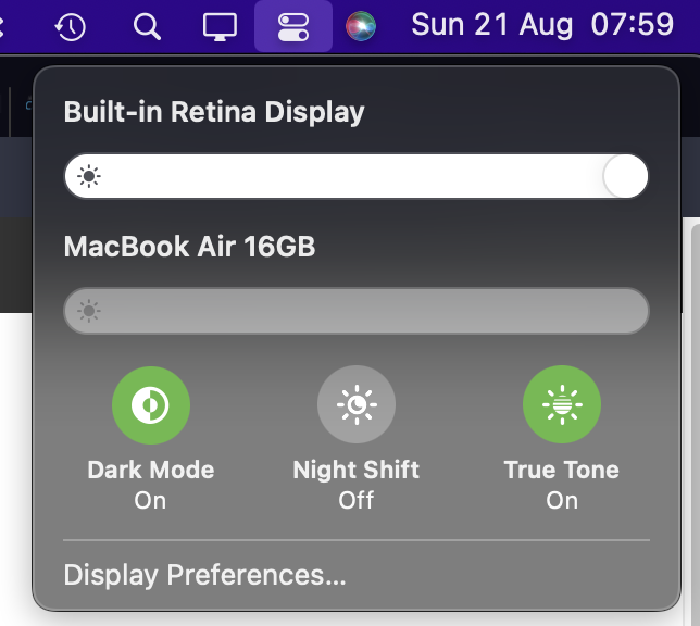 Airplay on MacBook Air M1 shows incorrect… Apple Community
