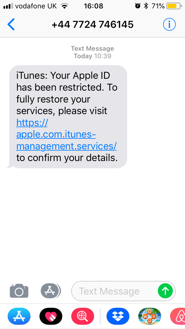 Scam Text Apple Community 