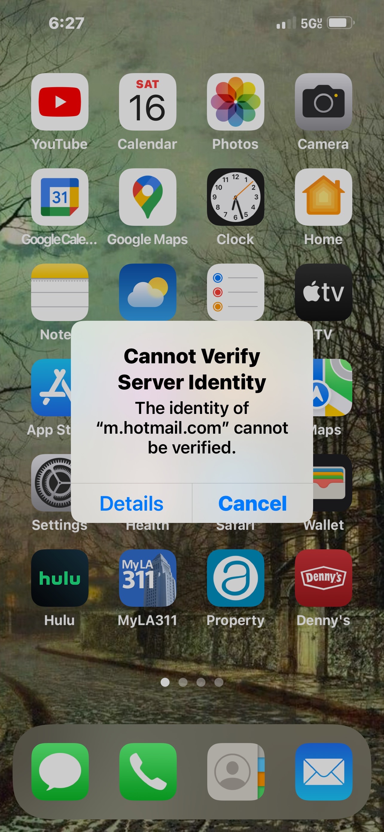 Outlook “Cannot Verify Server Identity” - Apple Community