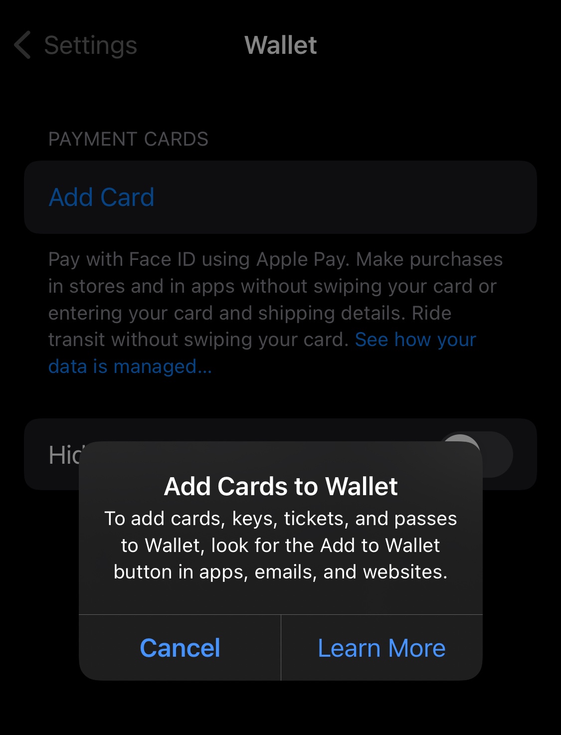 I can’t add my card what happened Apple Community