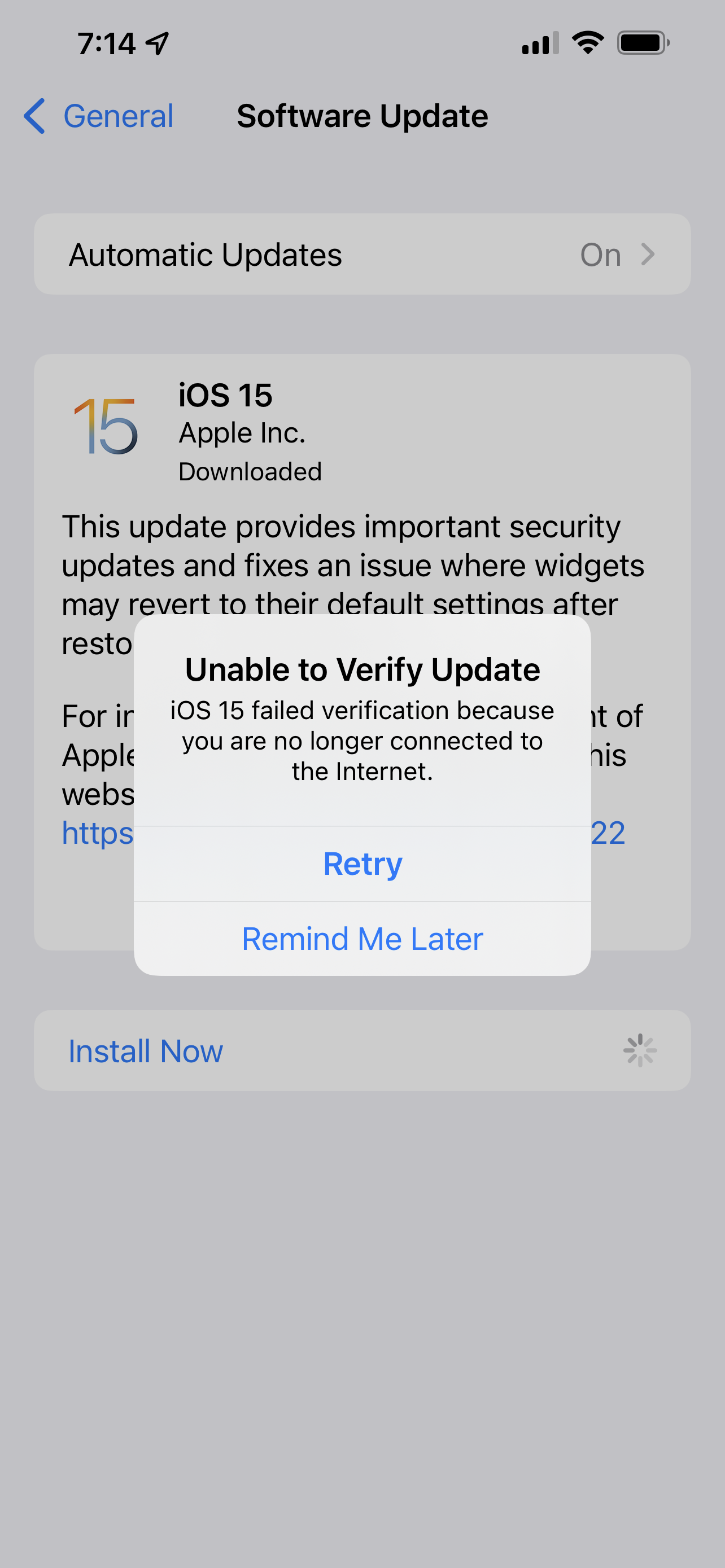 IOS 15 security update notification for i… Apple Community