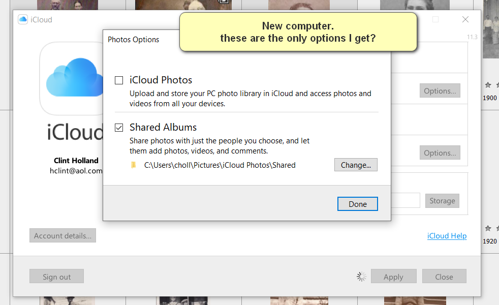 Windows iCloud app Photo Options differen… - Apple Community