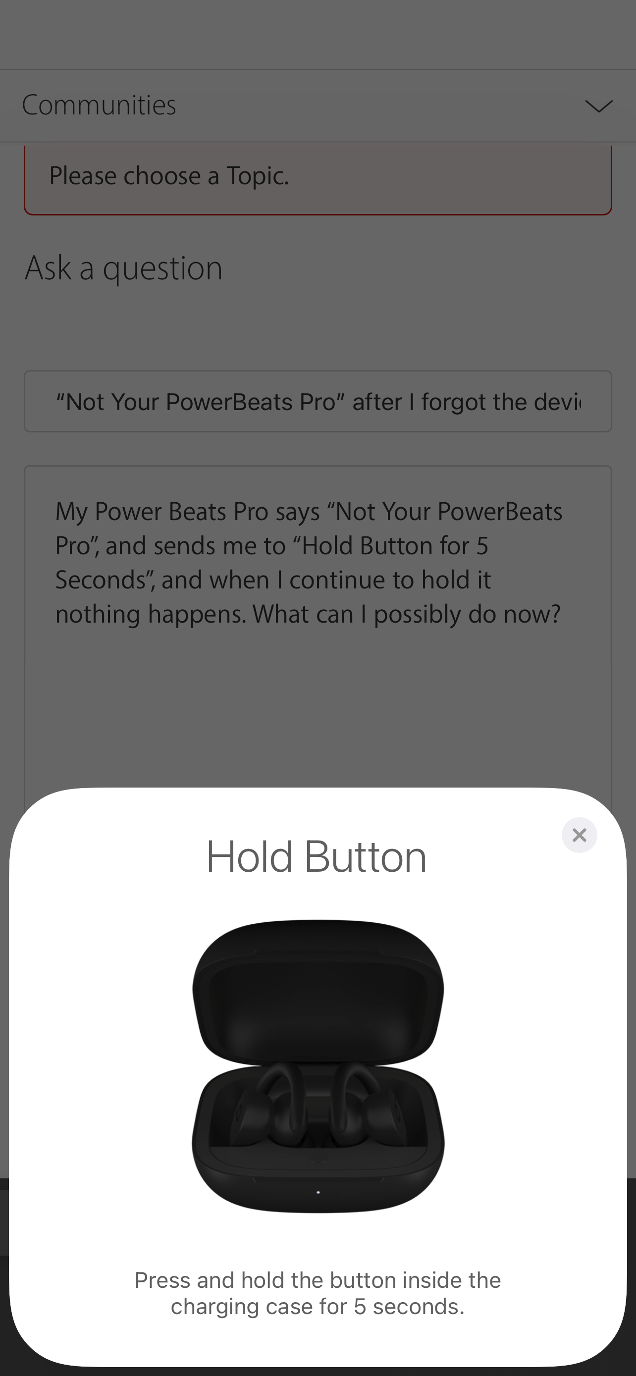 Not Your PowerBeats Pro after I forgot Apple Community