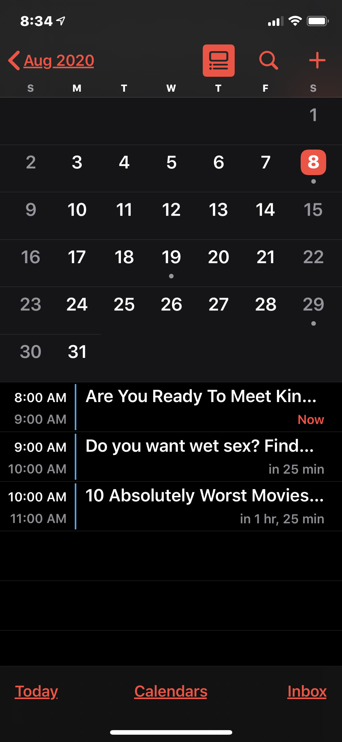 Hi I am getting really weird events on my… - Apple Community