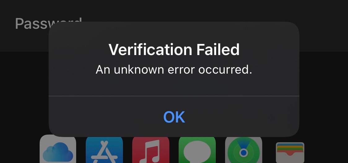 Apple ID Verification Error And App Is No… - Apple Community