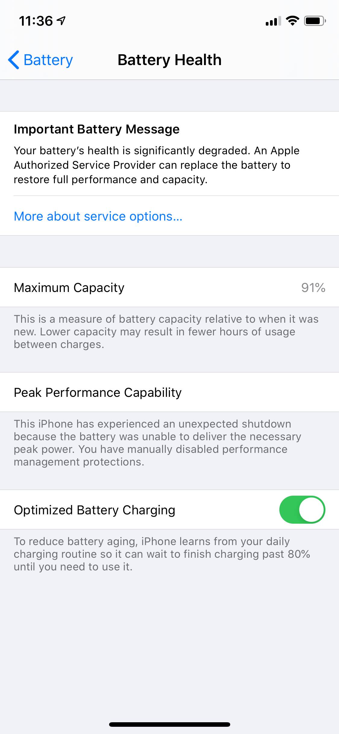 Battery Health "Significantly Degraded" A… Apple Community