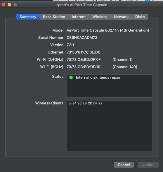 time capsule not visible in Finder>Lo… Apple Community