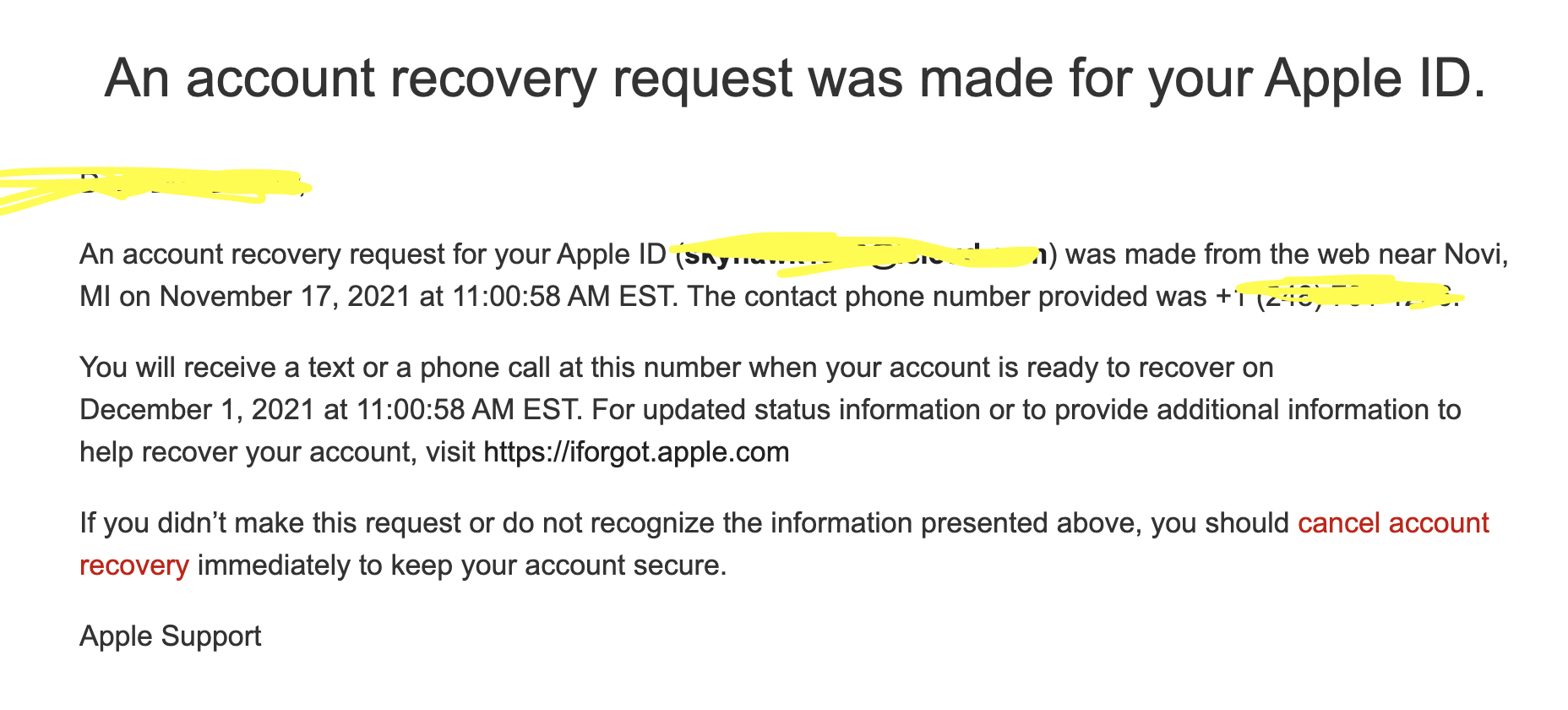 What To Do When Apple Account Recovery Do… - Apple Community