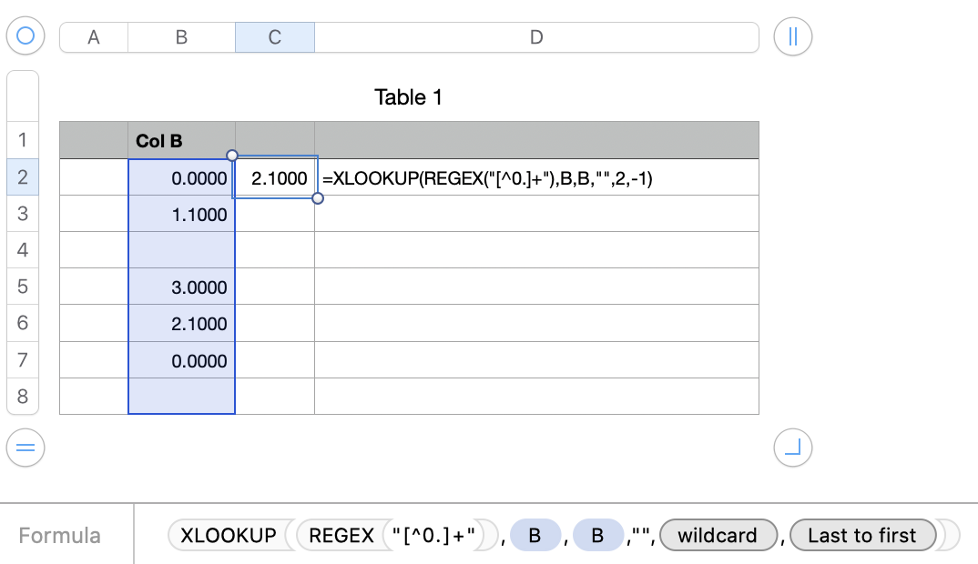 Retrieving the Last Non Zero Value in a C Apple Community