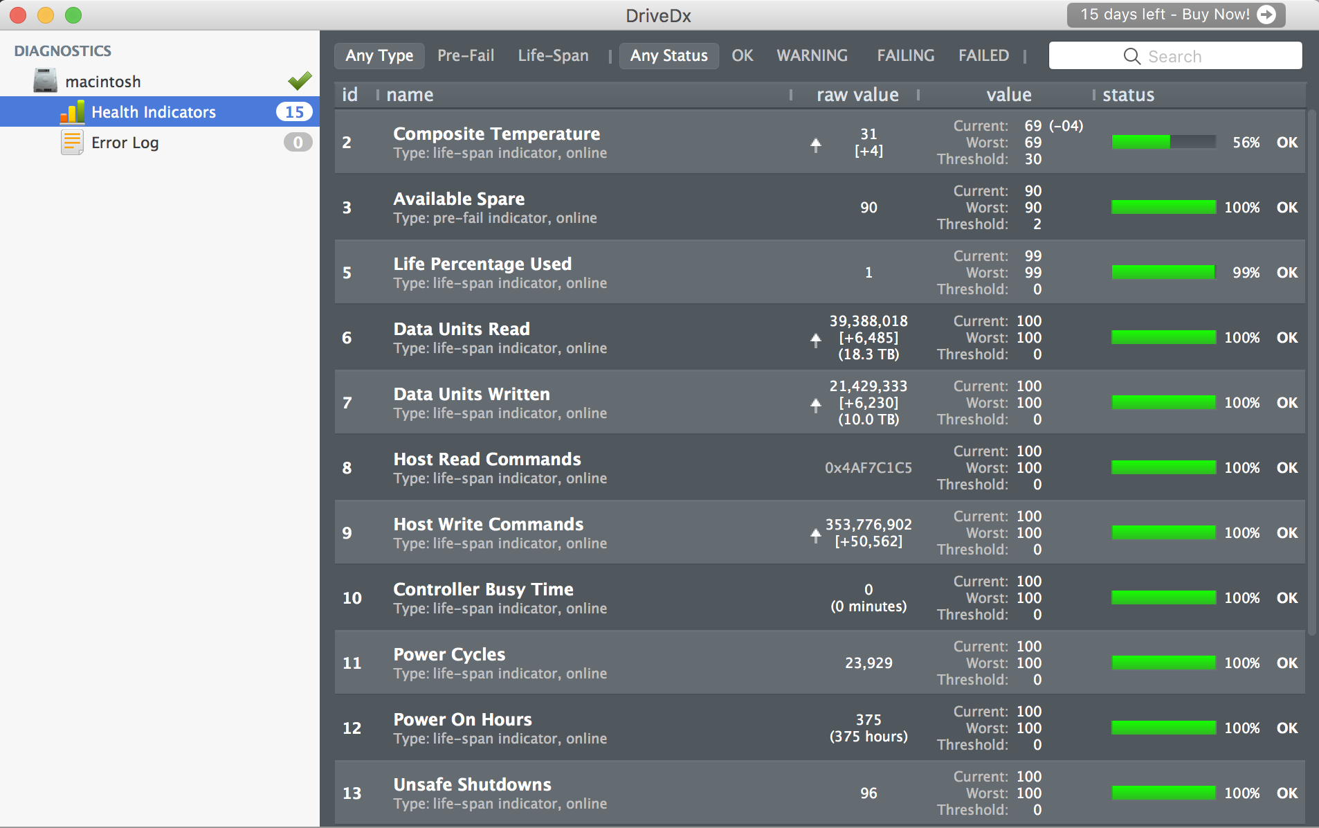 macbook pro ssd S.M.A.R.T. status "not su… Apple Community
