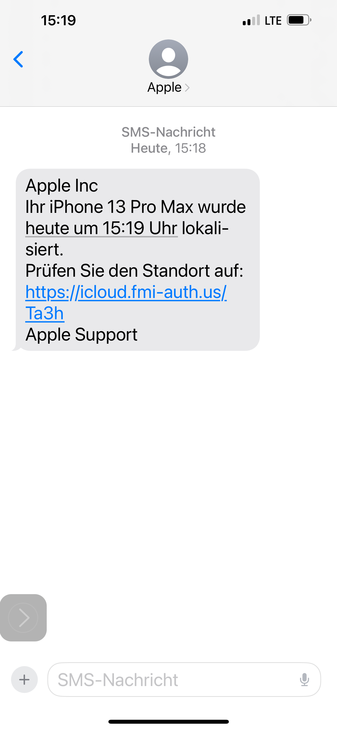iPhone gestohlen. Warnung vor PhishingSM… Apple Community