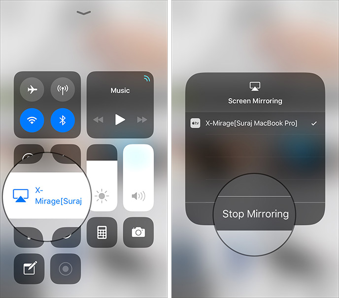 Off Mirror Iphone On Apple Watch, How To Turn Off Screen Mirroring On Ios