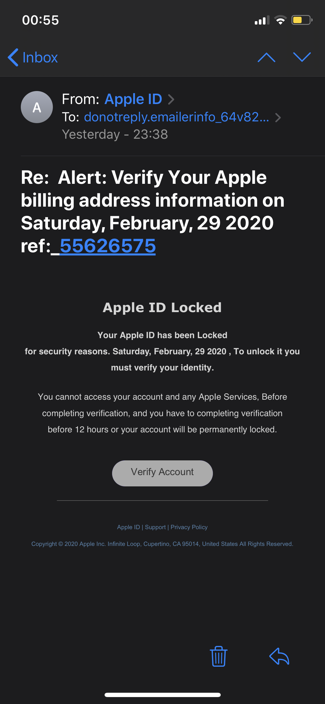 I Received That Email Please Check It Fu Apple Community
