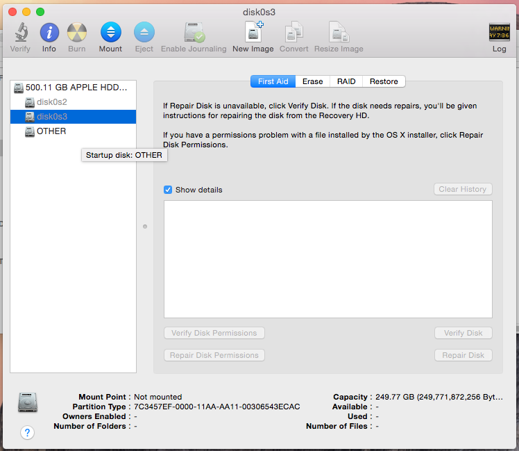 Partitions greyed out Apple Community