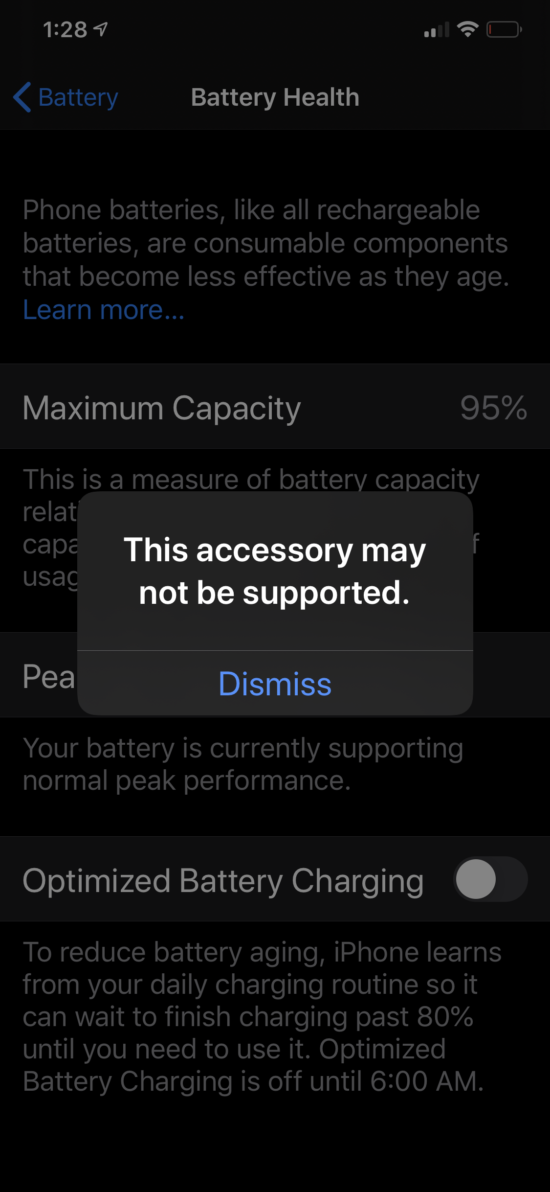 This accessory may not be supported. Dism… - Apple Community