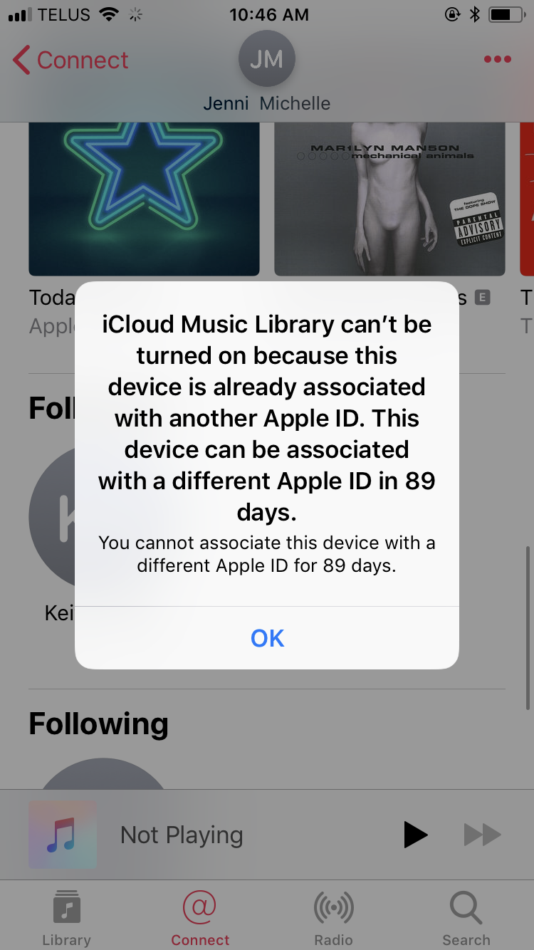 When I go to open my Apple Music it says … - Apple Community