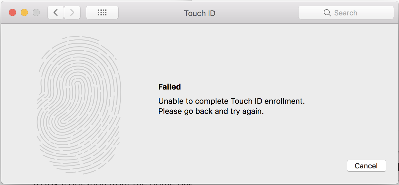 Failure when receiving data from the peer. Где располагается Touch ID MACBOOK.