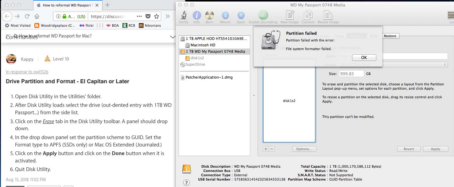 How to format wd elements for mac os x