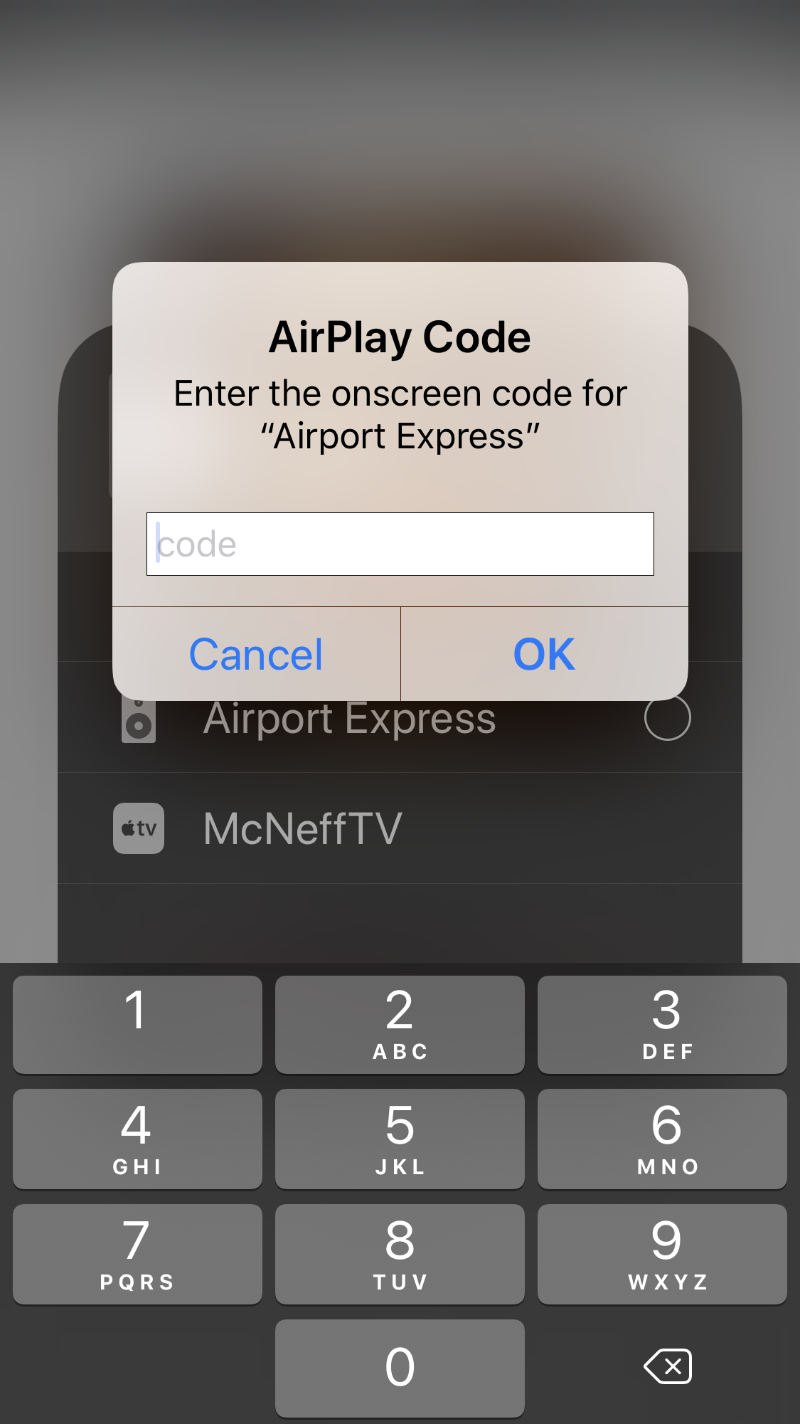 Onscreen code for Airport Express - Apple Community