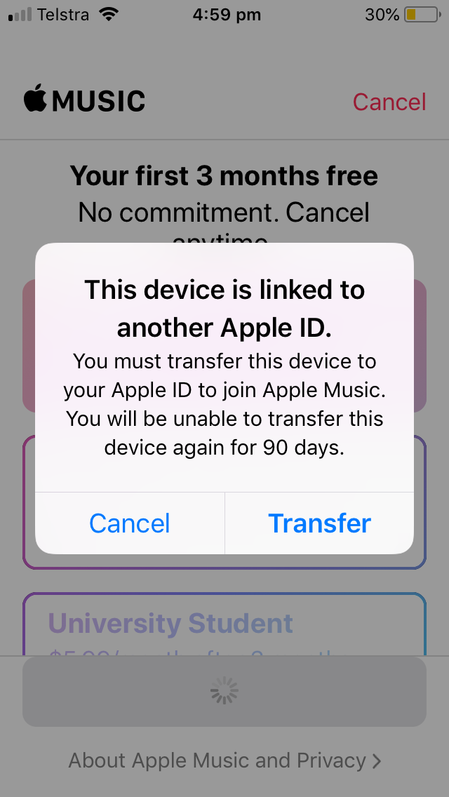 My Device Says I Have To Transfer My Appl Apple Community