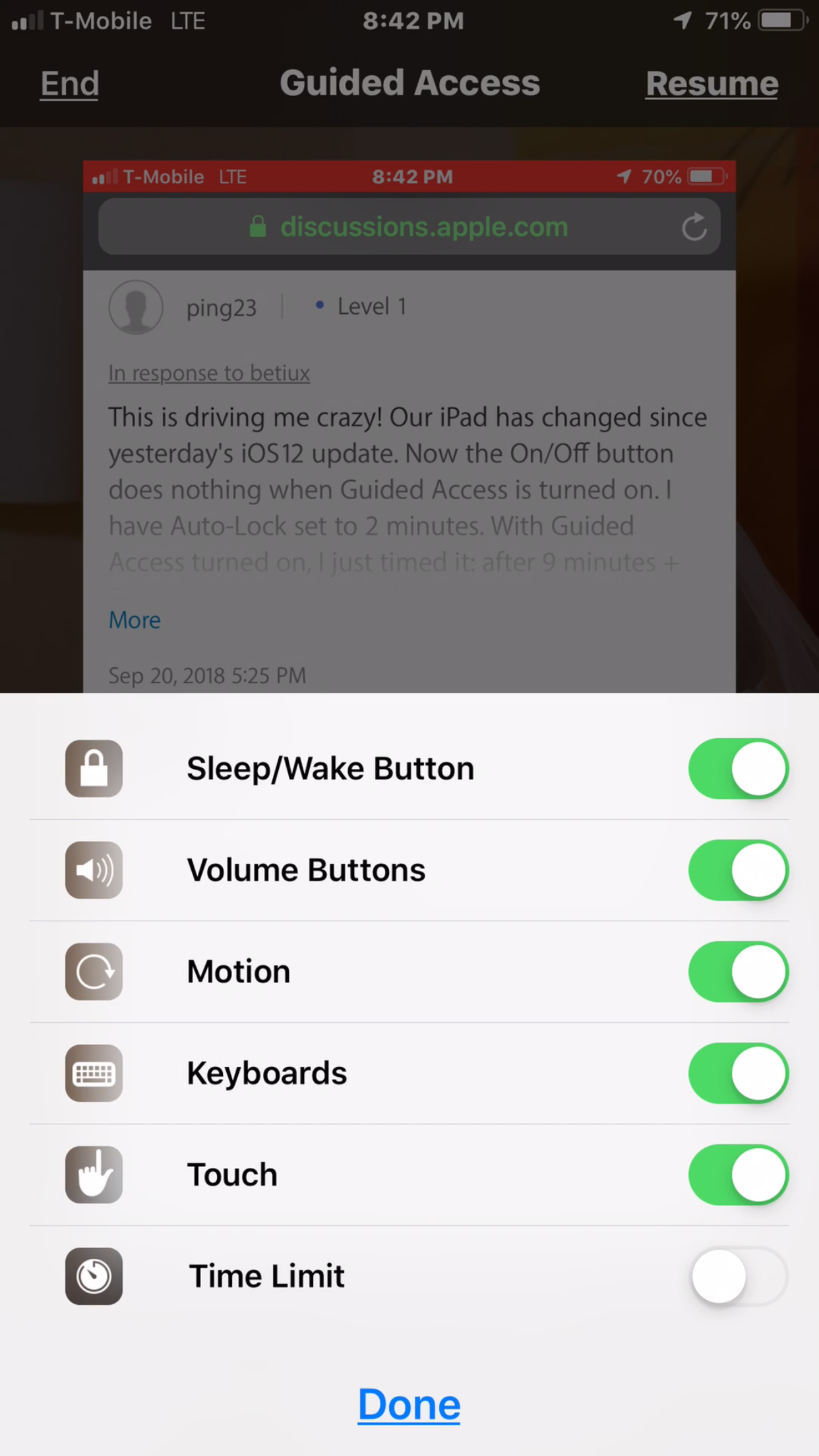 Auto/Lock Not working under Guided Access Apple Community