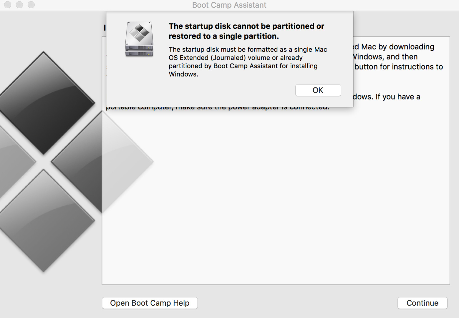 Mac Boot Camp Disk Cannot Be Partitioned