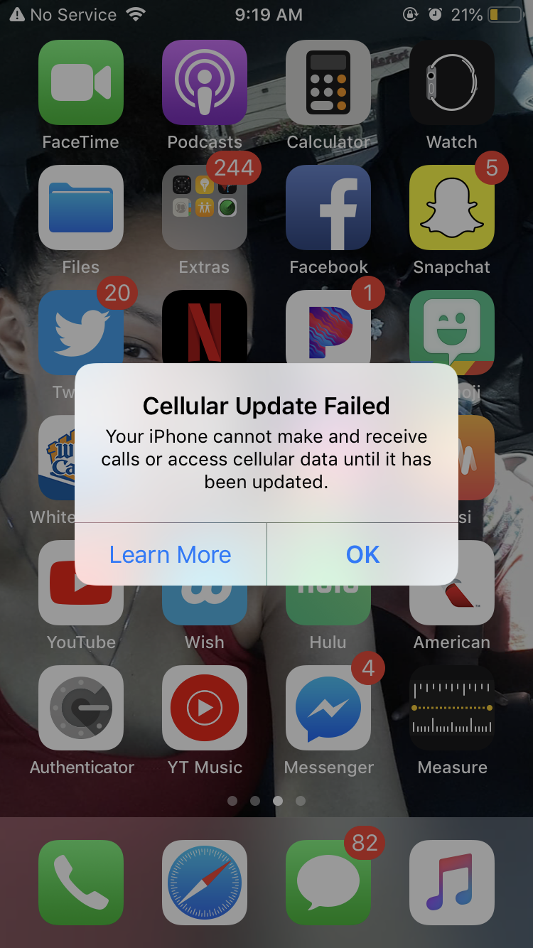 When I try to update it it says I'm not c… - Apple Community