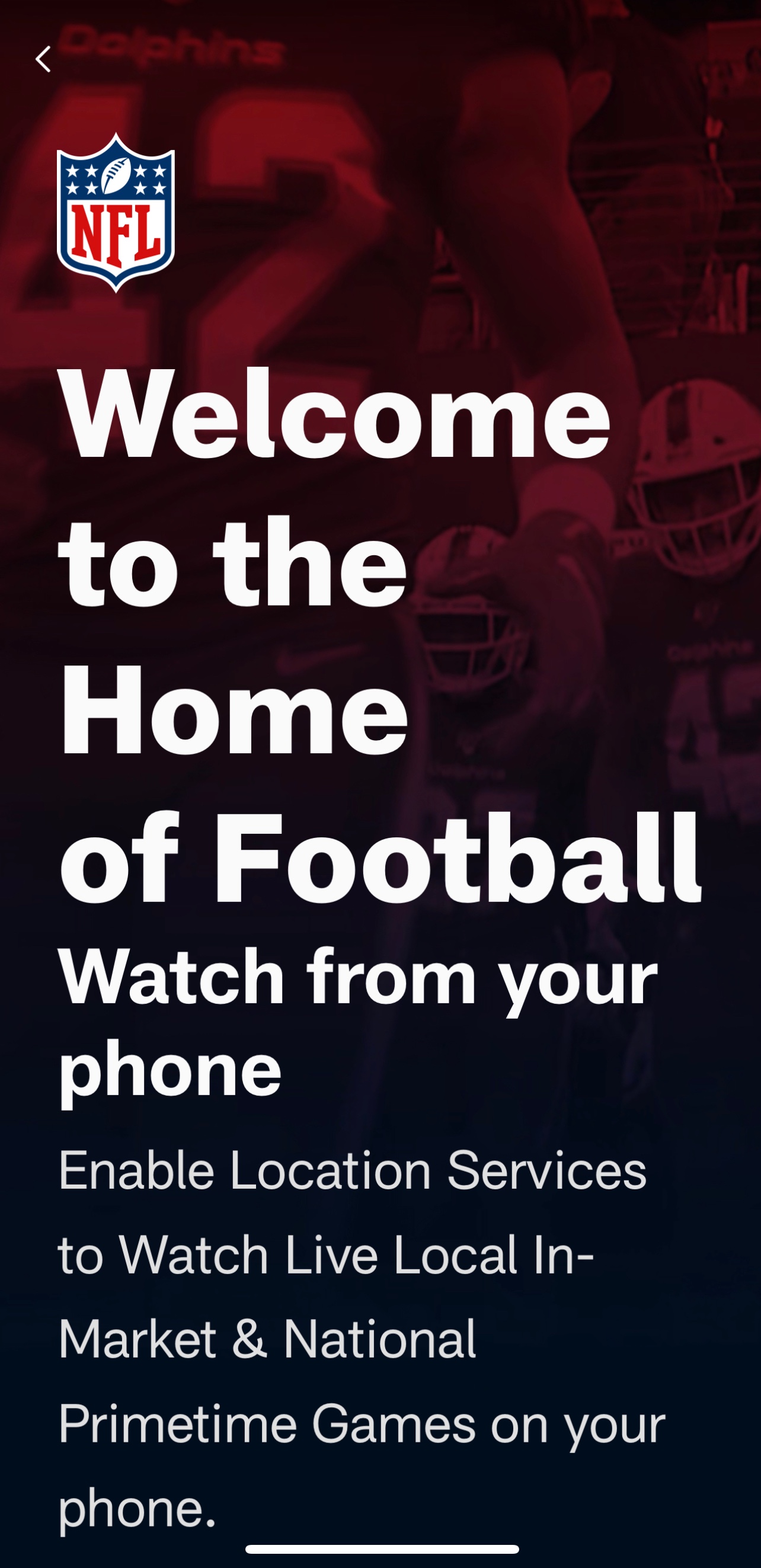 Issue with NFL since new phone