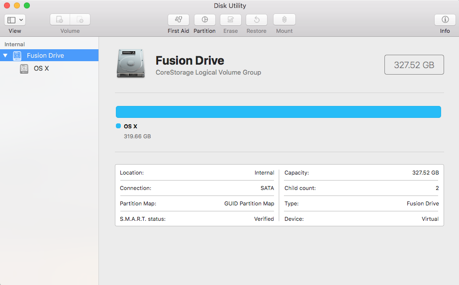 Mac os fusion drive разделить