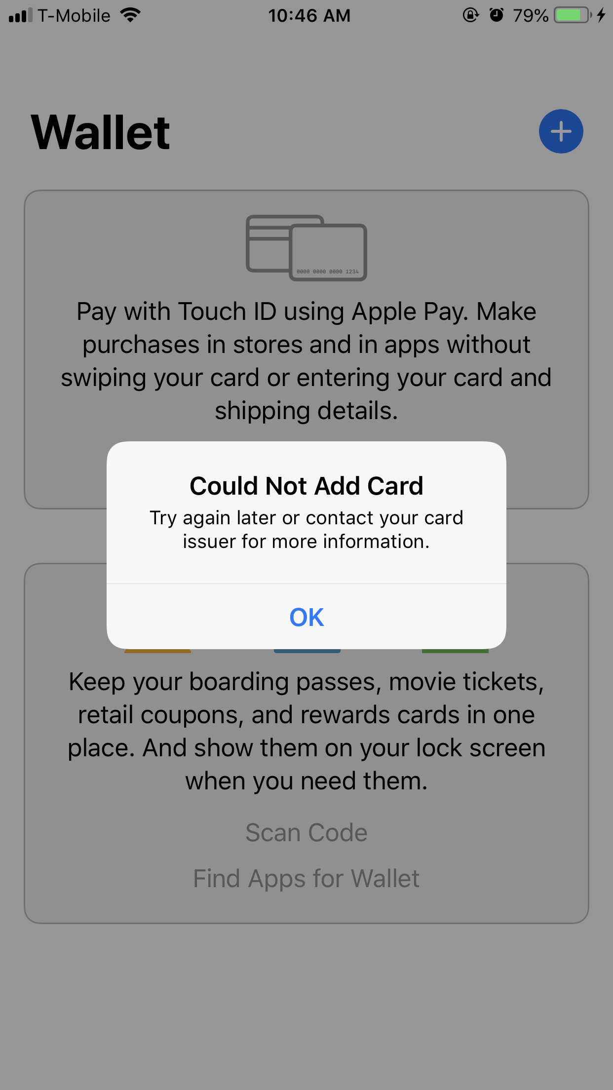 cannot add a card to Apple Pay. Apple Community