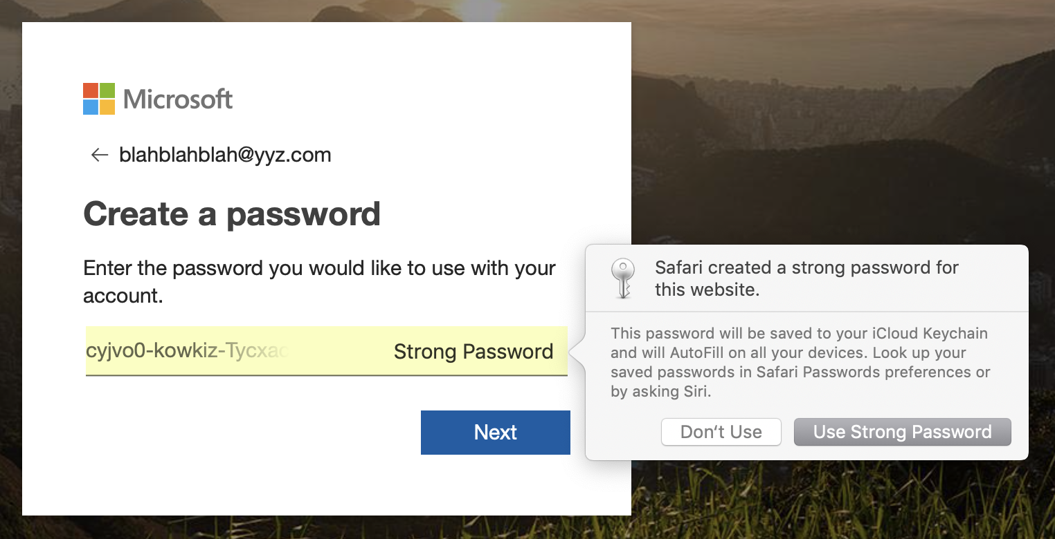 disable suggested password safari