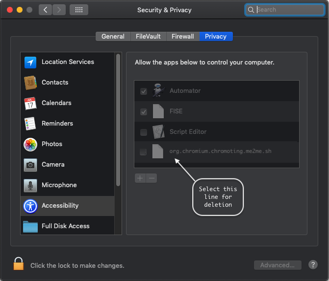 what is org.chromium.chromoting.me2me.sh Apple Community