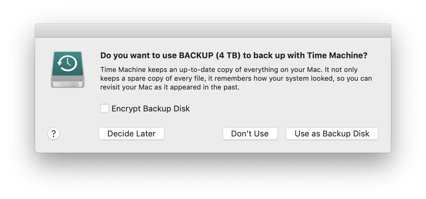 Time Machine Backup encrypting taking wee… Apple Community