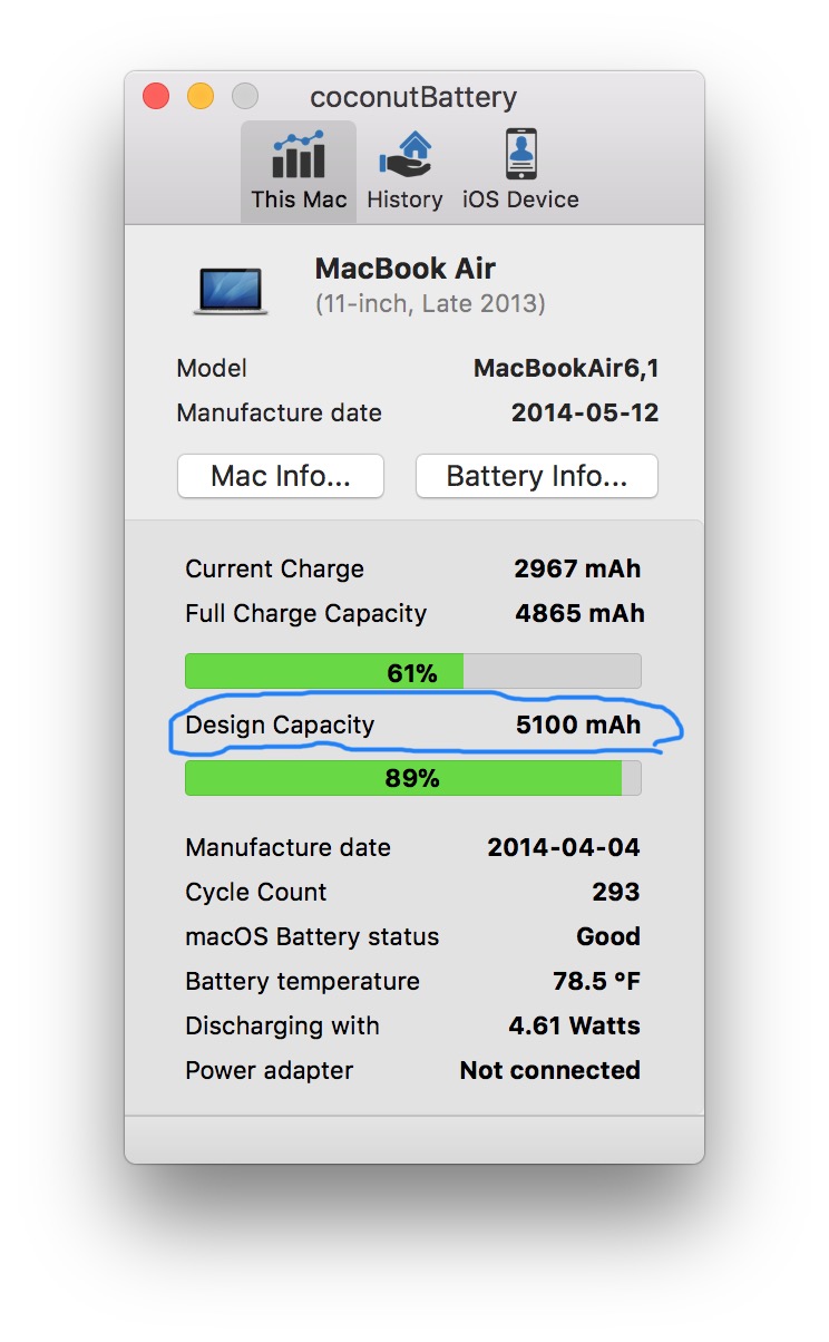 Apple macbook pro full charge capacity magicshine rn1200