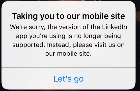 LinkedIn app login - Apple Community