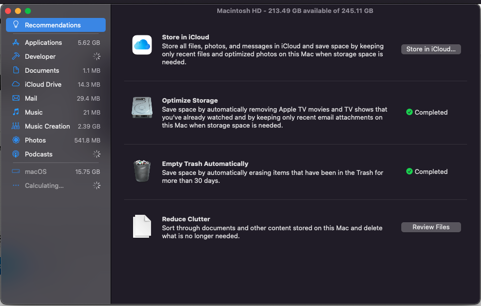 Mac OS X Optimizing my mac notification Apple Community
