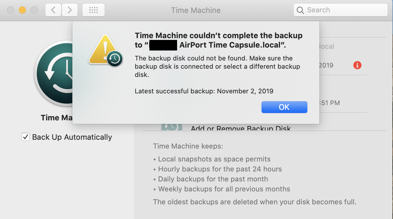 Machine can't find my Time - Apple Community