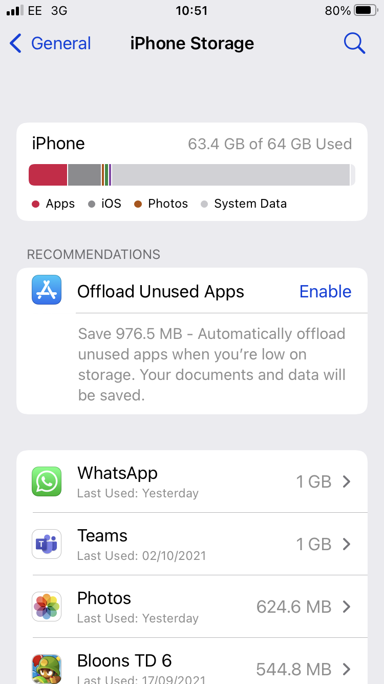 iPhone "System Data" taking up 47 Gb of s… Apple Community