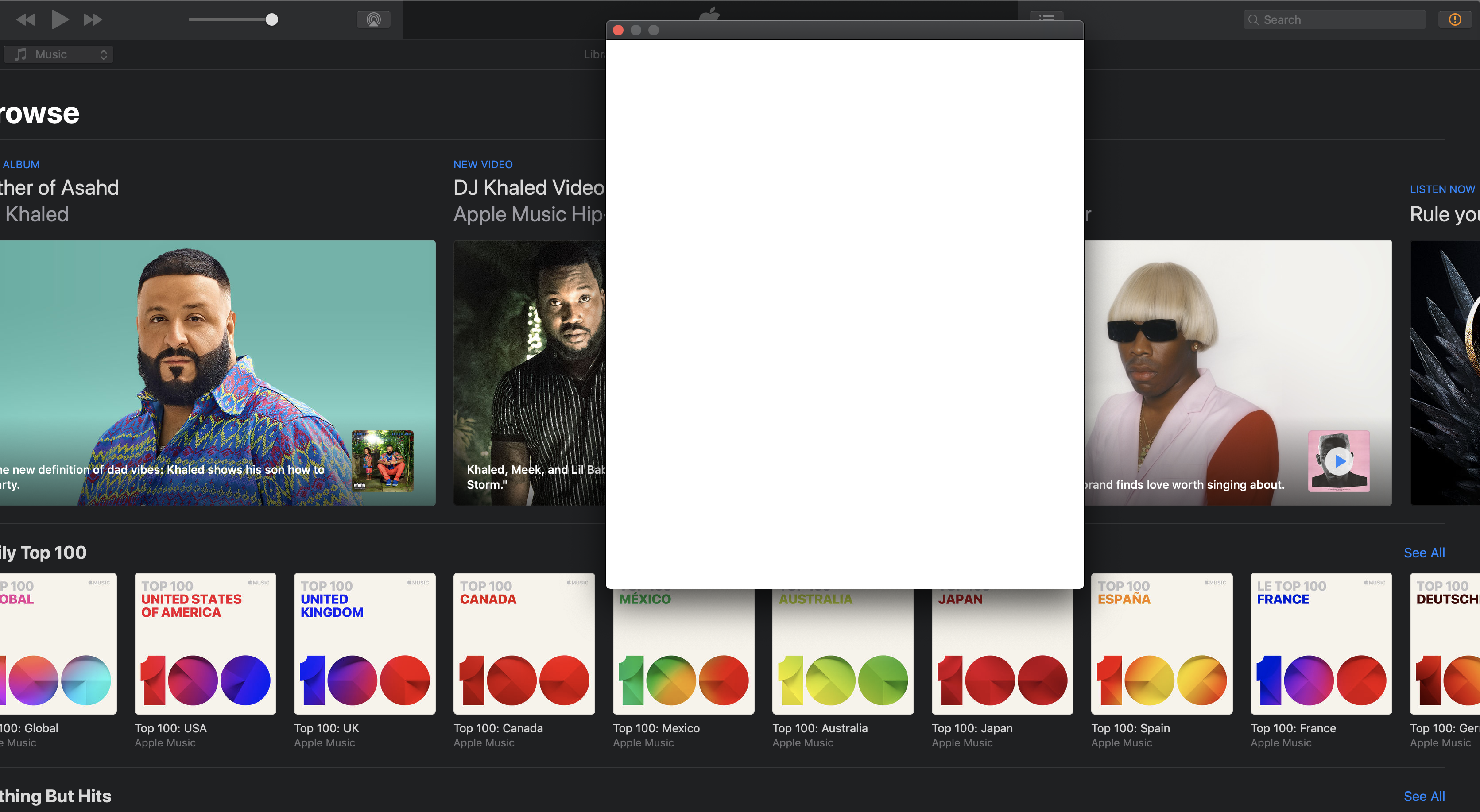 Apple Music brings up blank screen when t… Apple Community