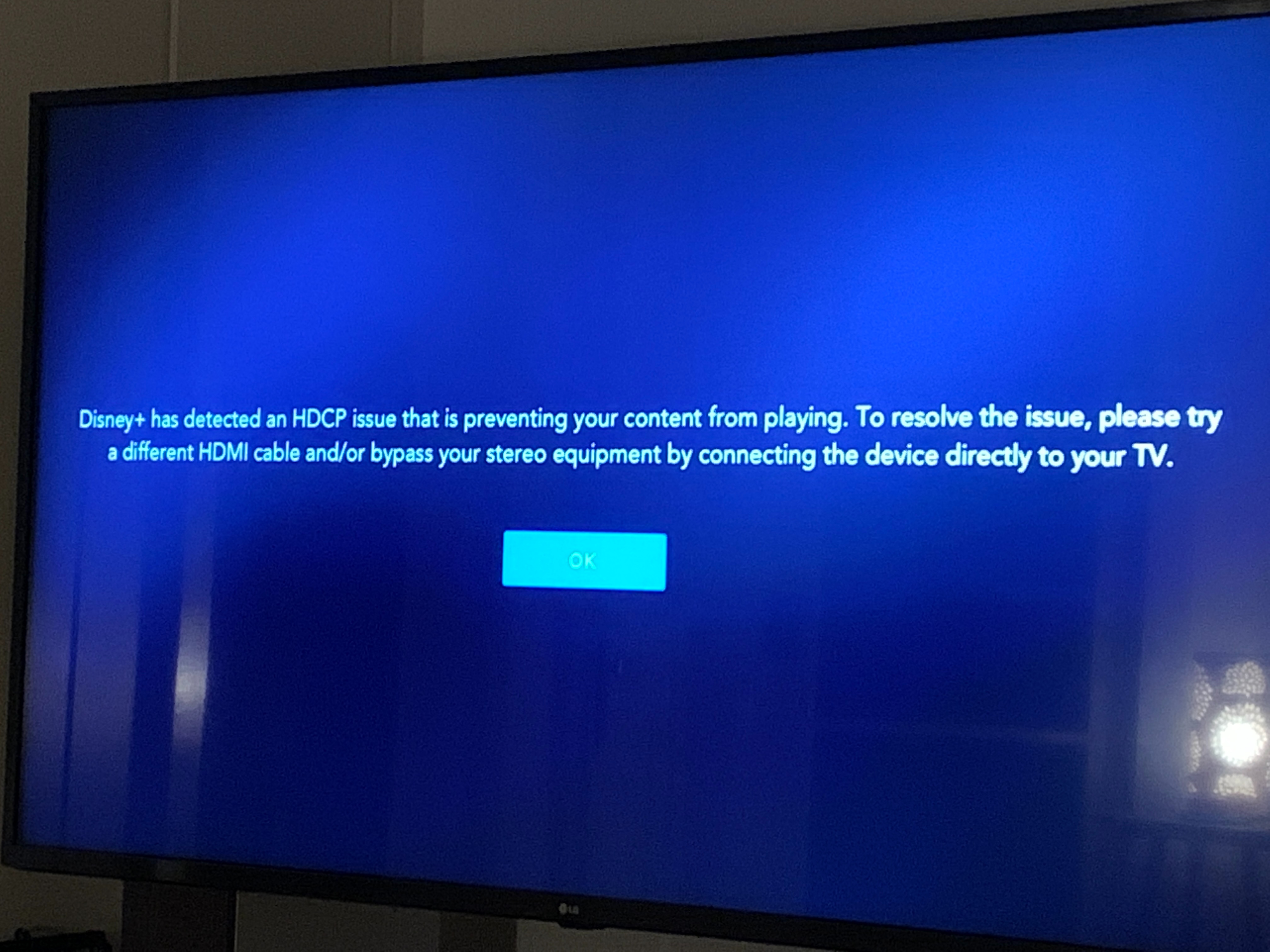Vejnavn skade digtere HDCP error on Apple TV - Apple Community