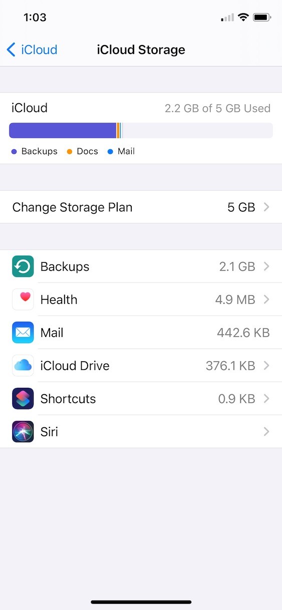 iCloud backup size is wrong - Apple Community