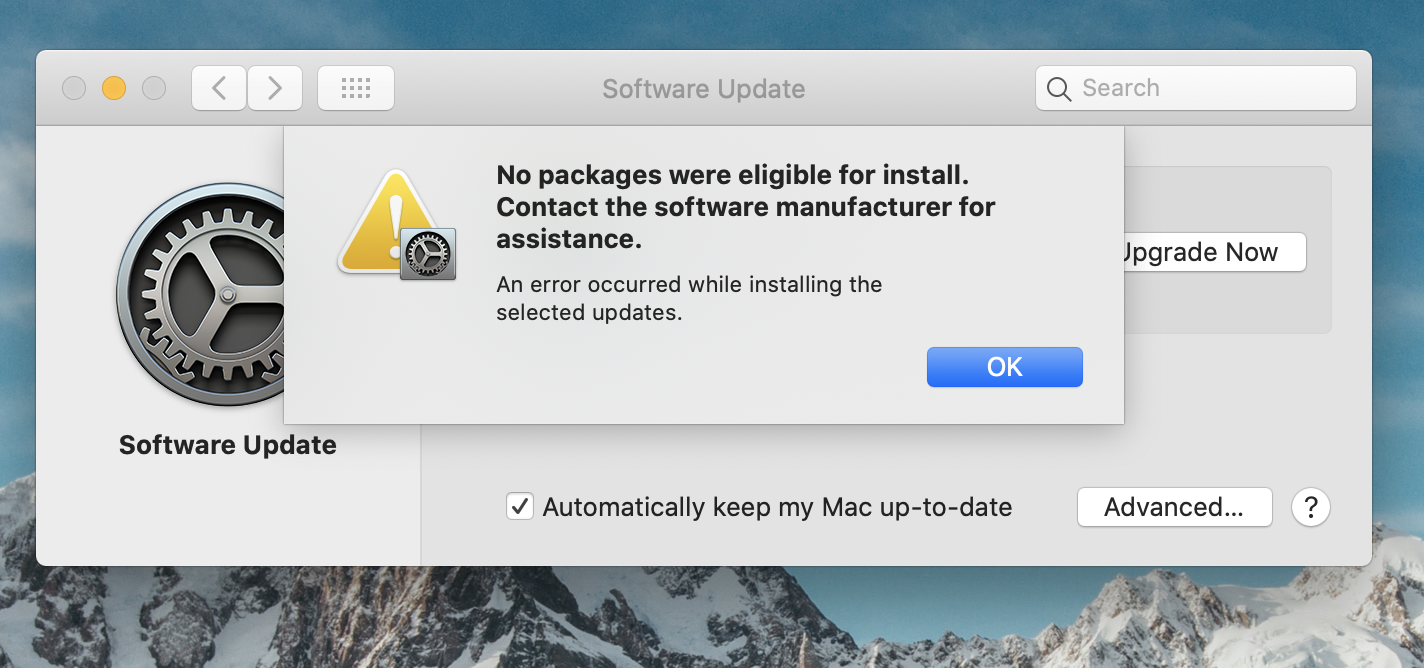 Mac os x no packages were eligible for install free