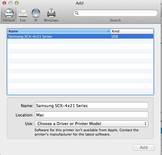 Driver for samsung scx-4x16 series for mac os