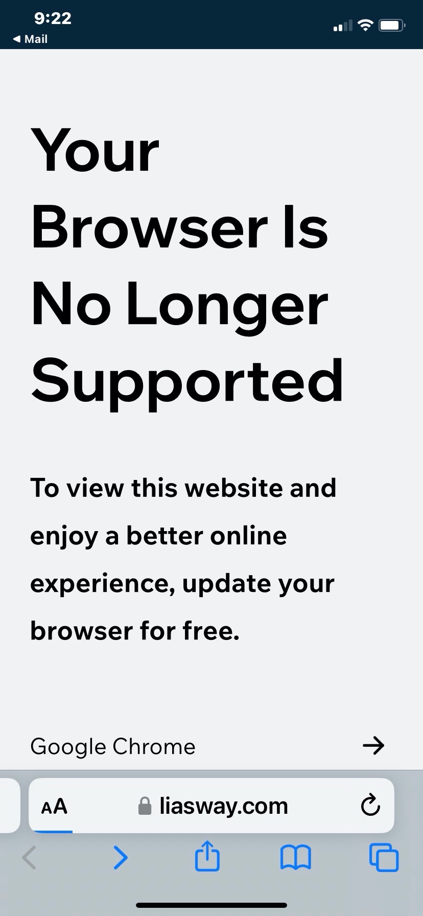 Browser not supported on iPhone XR iOS 16… - Apple Community