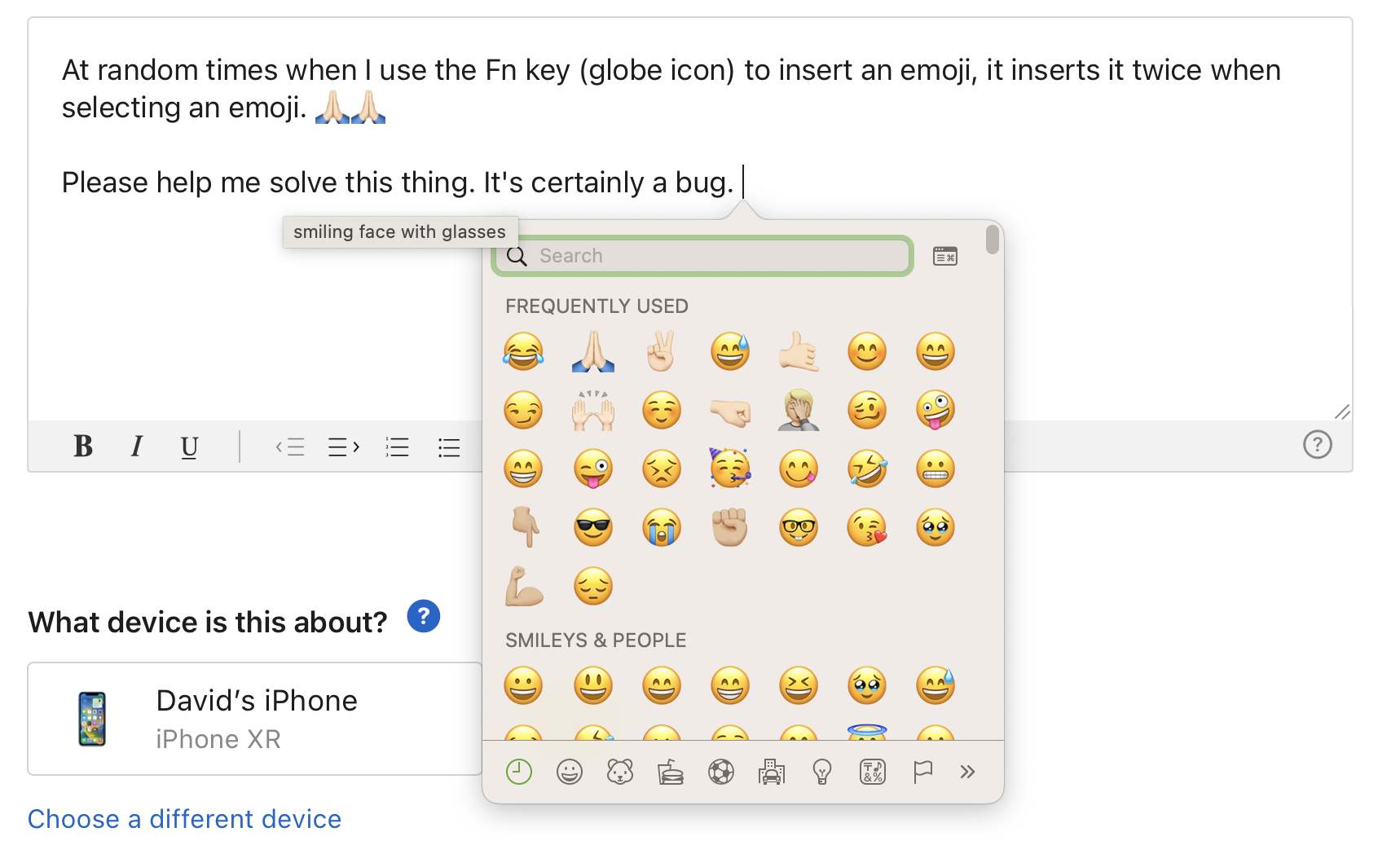 Emoji Gets Inserted Twice When Using The … - Apple Community