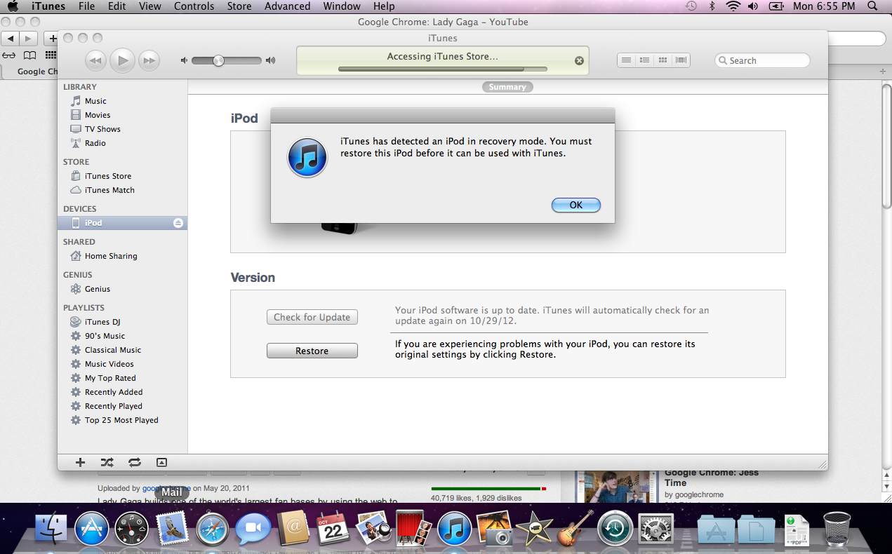 help me i put my ipod to restore its comp… - Apple Community