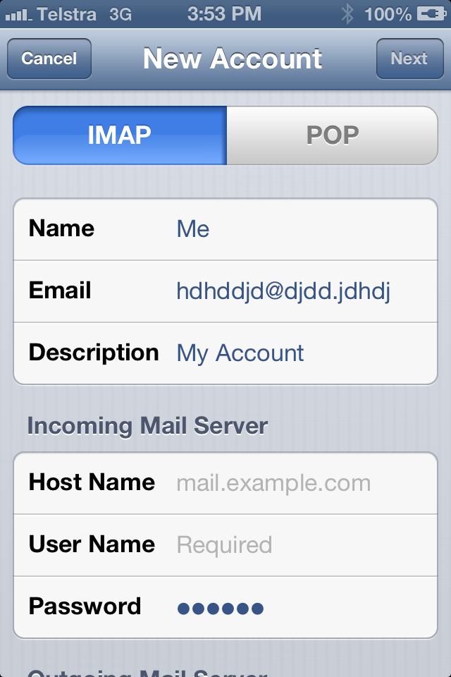 Anklage yderligere Vanding Forcing creation of a POP or IMAP email a… - Apple Community