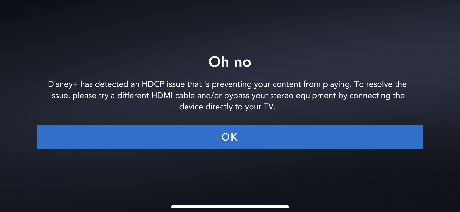 Why do I get HDCP error my iPhone - Apple